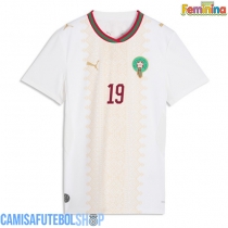 Camisa de time de futebol Marrocos Youssef En-Nesyri #19 Replicas 2º Equipamento Feminina Mundo 2026 Manga Curta